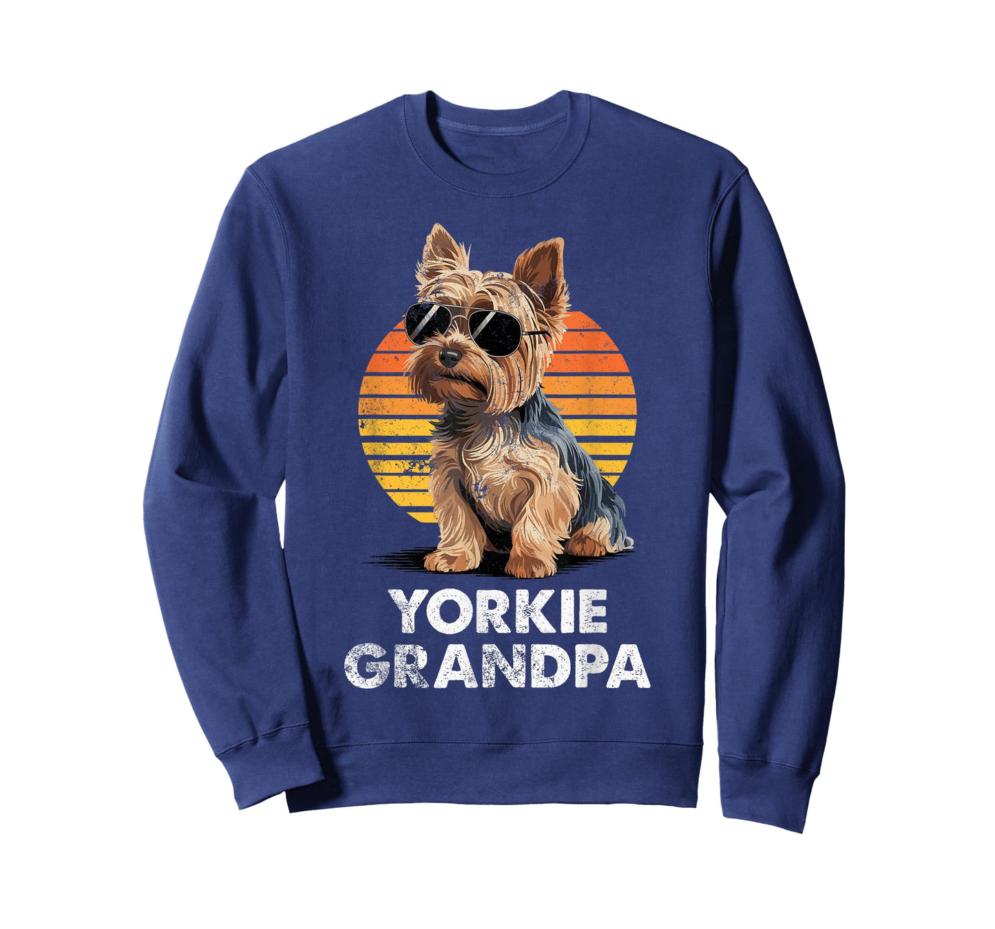 Cool Retro Yorkie Grandpa Funny Vintage Dog Owner T-Shirt