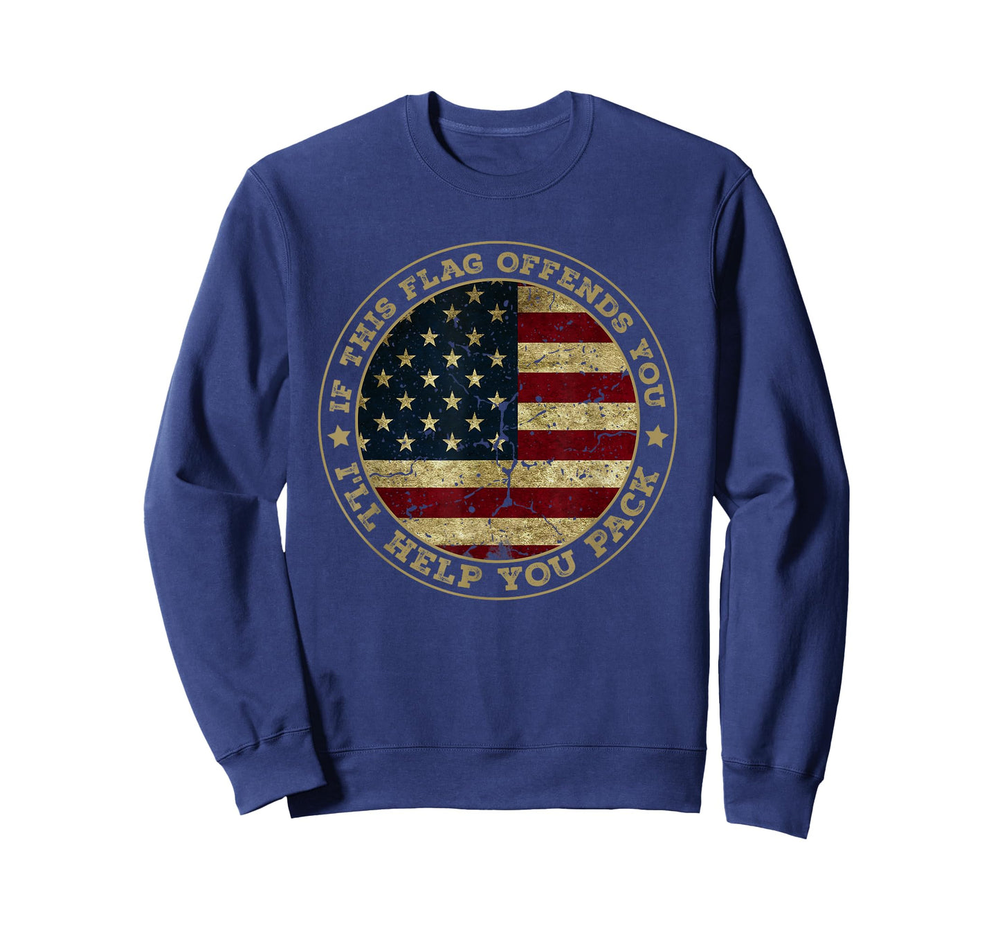 If This Flag Offends You I'll Help You Pack American Flag T-Shirt