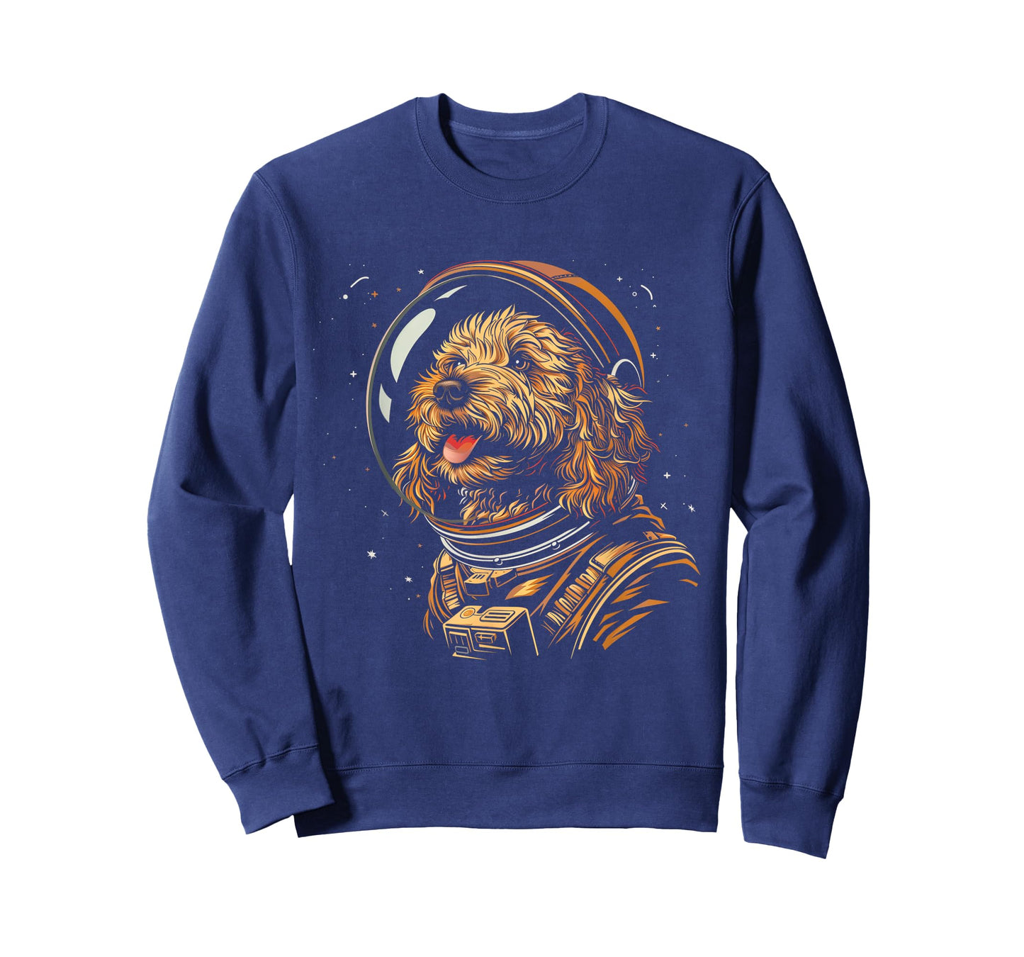 Goldendoodle Astronaut Space Suit Funny Doodle Dog Mom Dad T-Shirt for Men Women Kids