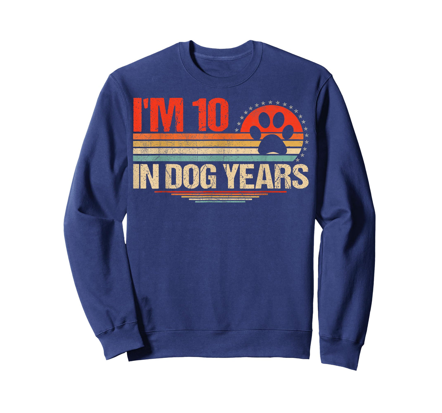 Funny 70th Birthday I'm 10 in Dog Years 70 Years Old Dog Dad T-Shirt