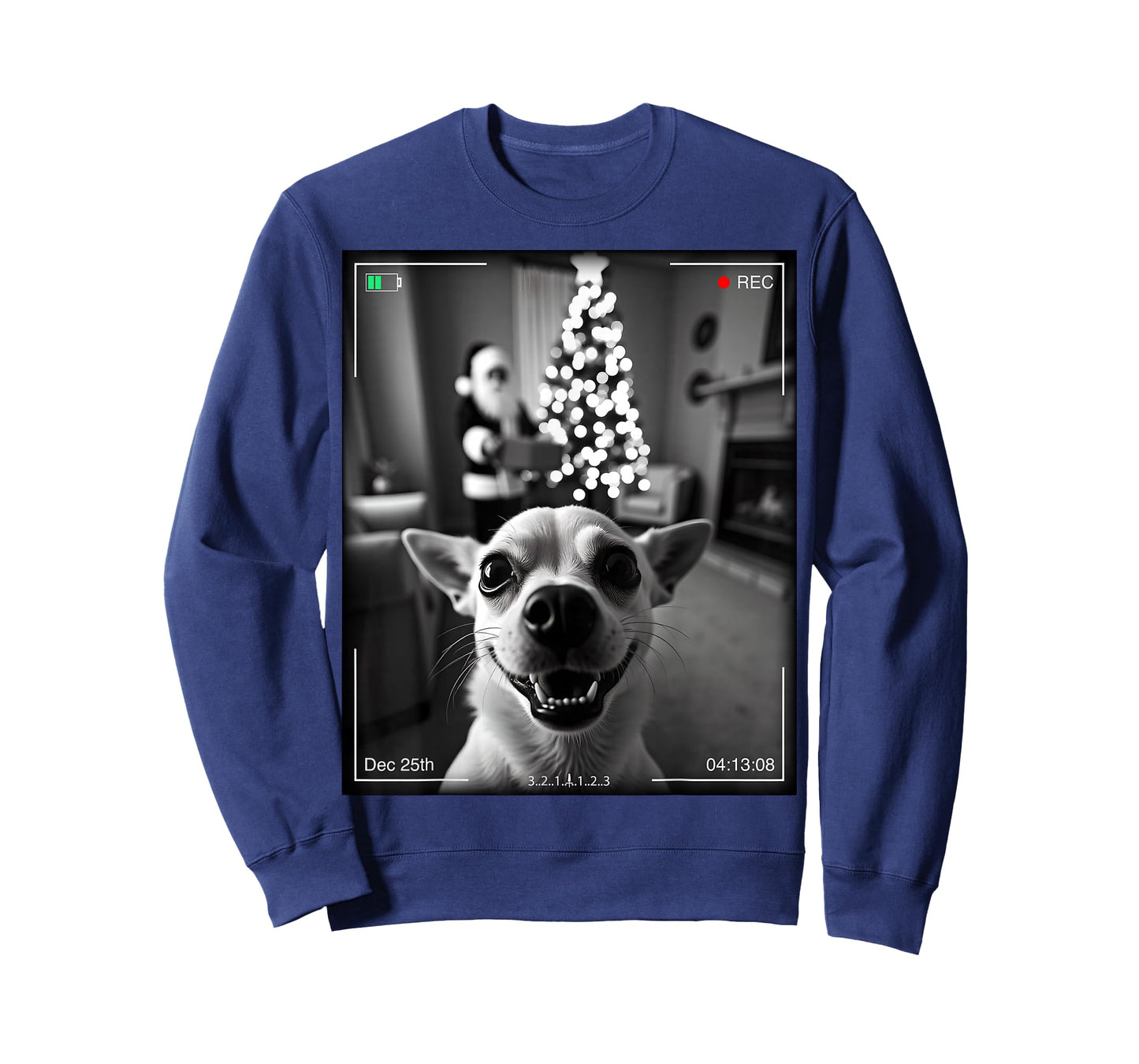 Chihuahua Catches Santa On Camera Xmas T-Shirt