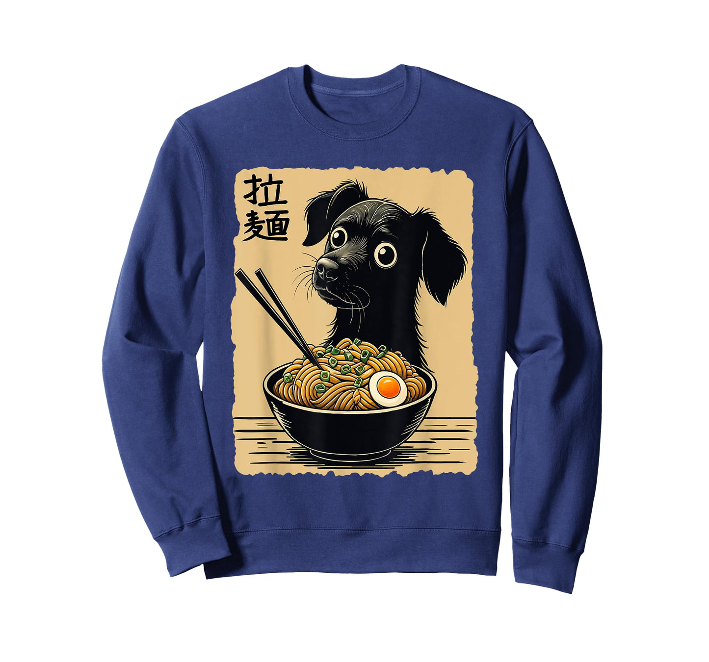 Kawaii Anime Dog Eating Ramen Funny Japanese Noodles Lovers T-Shirt