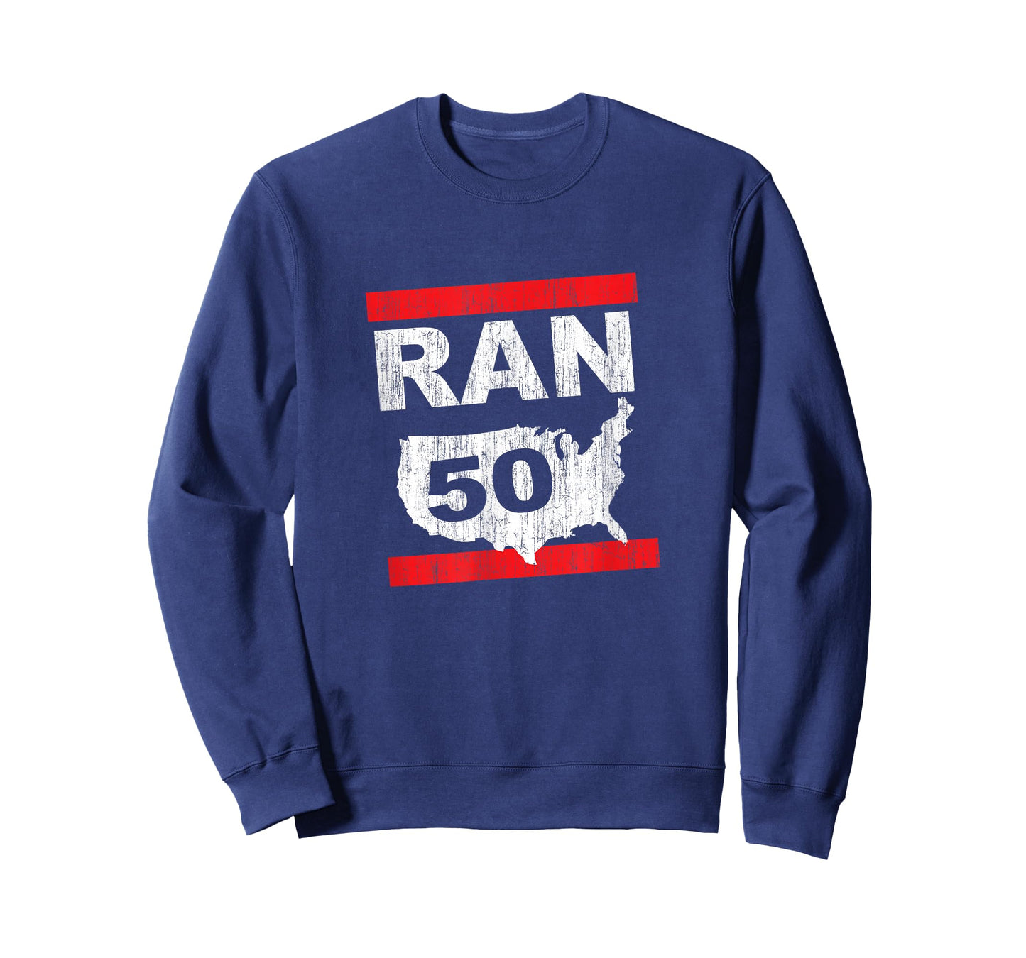 RAN 50 States Marathon Run Runner Running Inspired Design T-Shirt