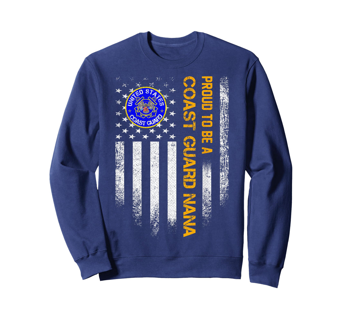 Vintage USA American Flag Proud To Be A US Coast Guard Nana T-Shirt