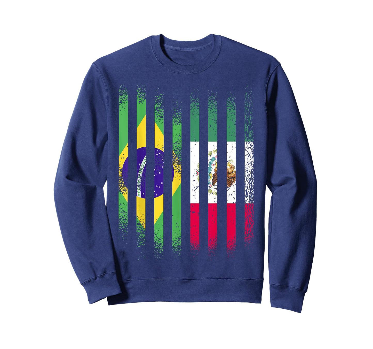 Brazil Flag Mexico Grown Country Flags Stripes T-Shirt