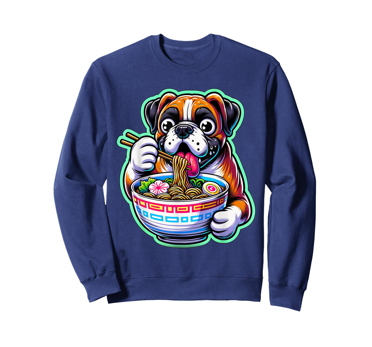 Kawaii Anime Boxer Dog Ramen T-Shirt