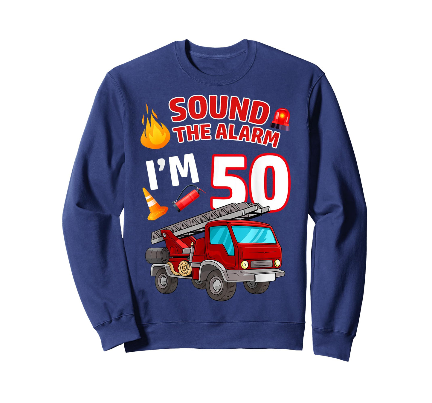 Fire Truck 50th Birthday Firefighter Fireman 50 Year Old T-Shirt