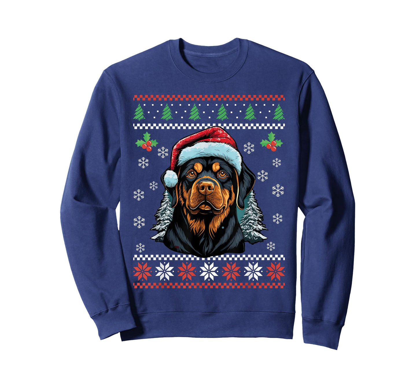 Rottweiler Dog Ugly Christmas Sweater Xmas For Adults Kids T-Shirt