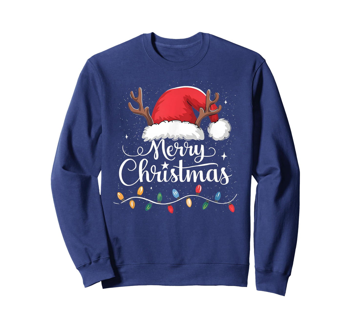 Merry Christmas Red Santa Hat Reindeer Xmas Family Men Women T-Shirt