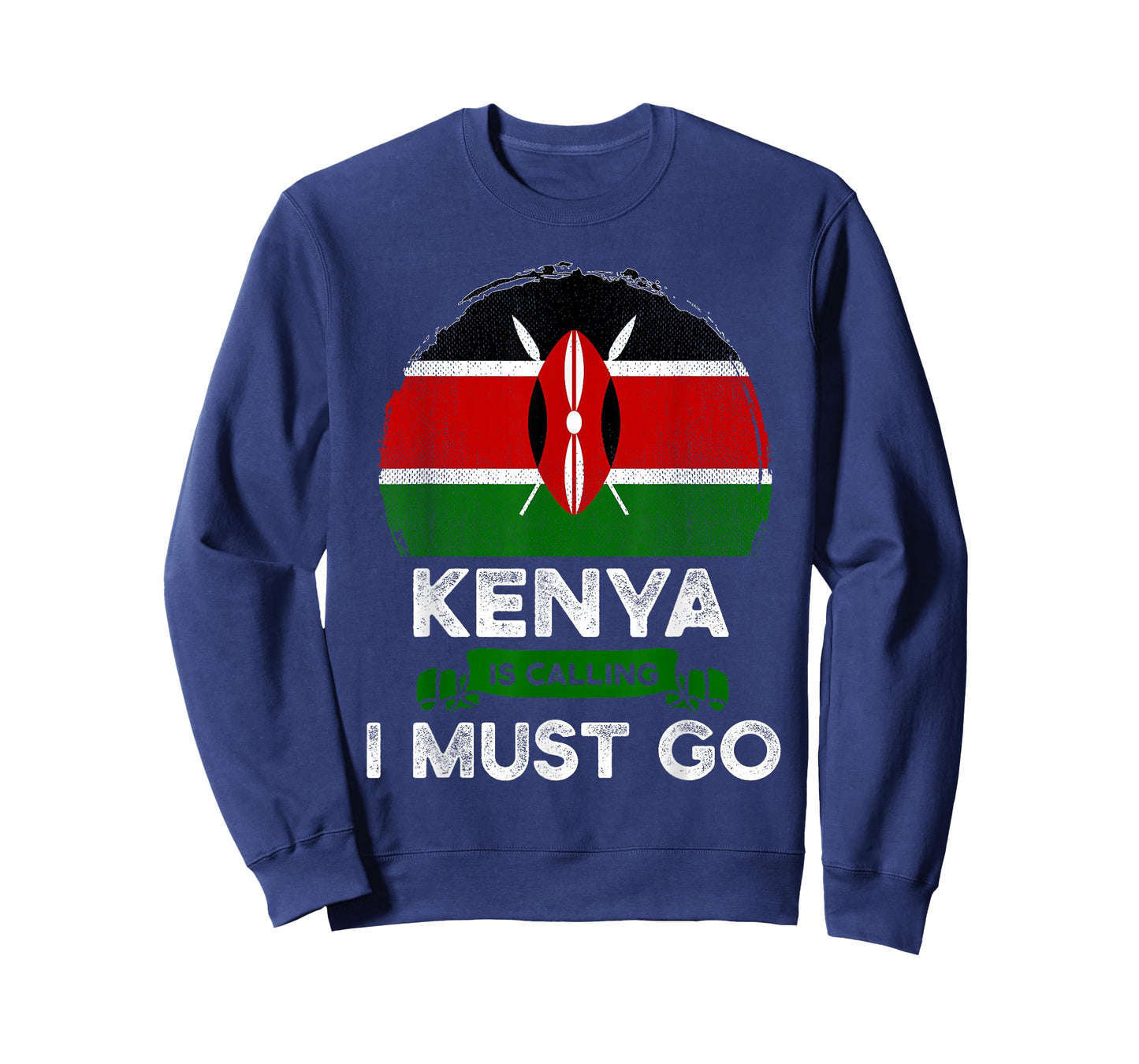 Kenya Is Calling I Must Go Heritage Kenyan Roots Pride Flag T-Shirt