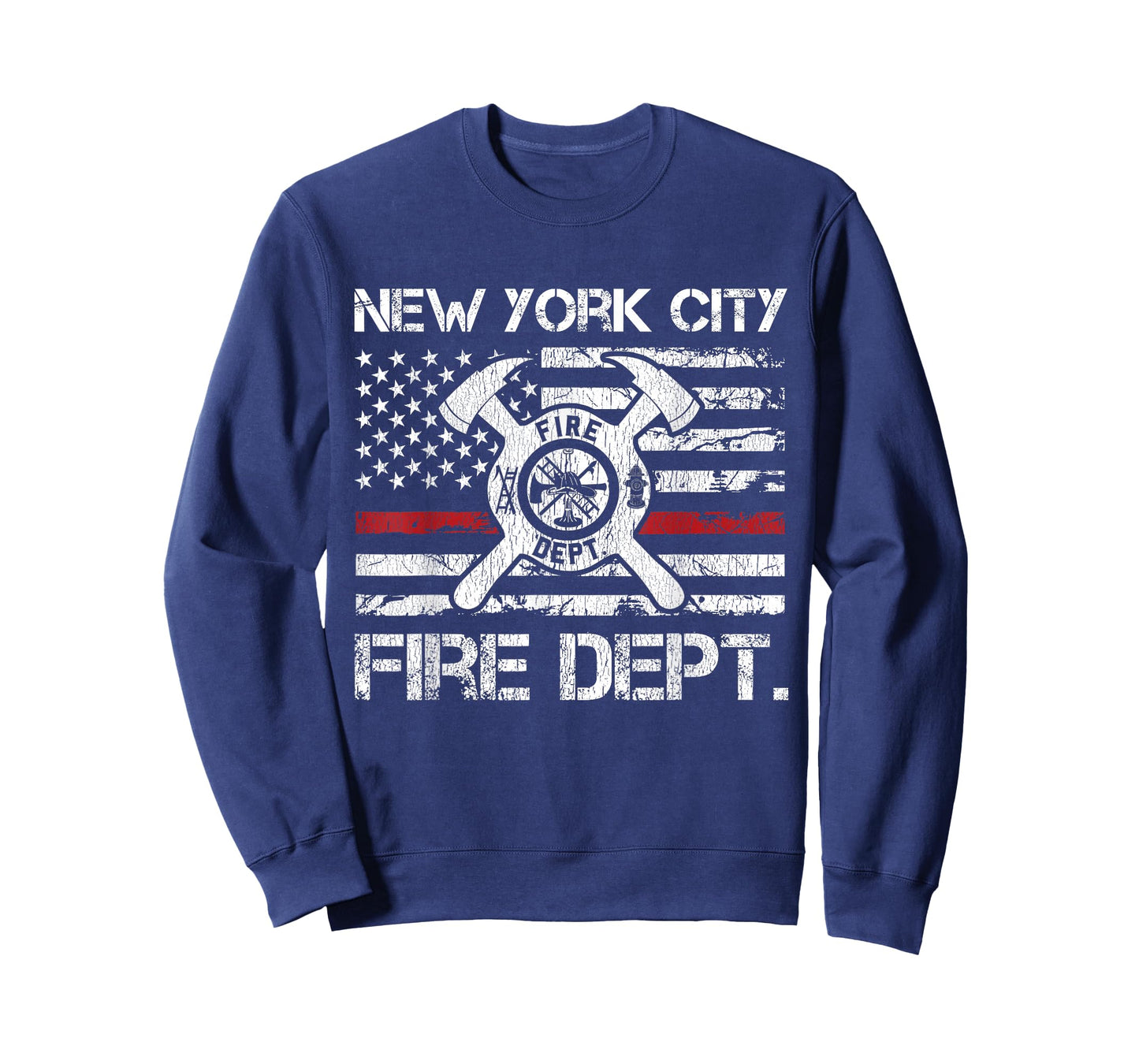 New York City NYC Fire Department Thin Red Line Fireman T-Shirt
