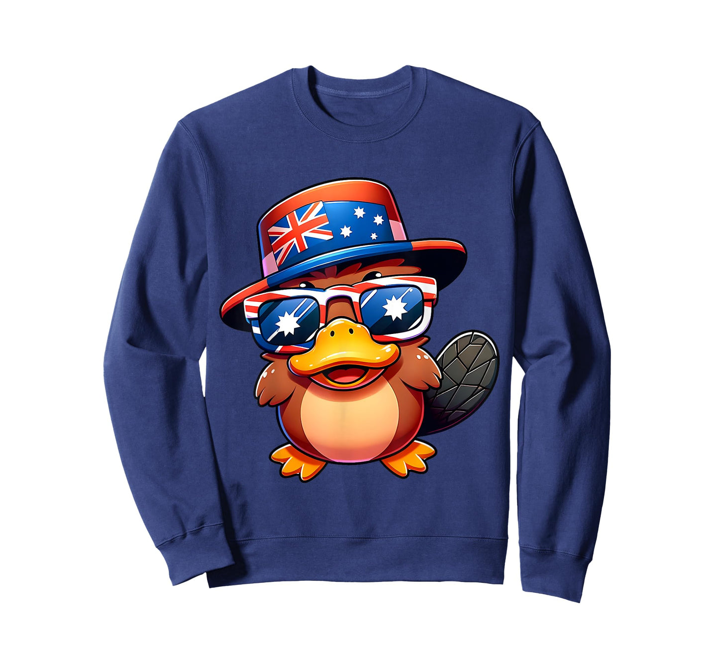 Australia Day Platypus Australian Flag Aussie Roo Adult Kids T-Shirt