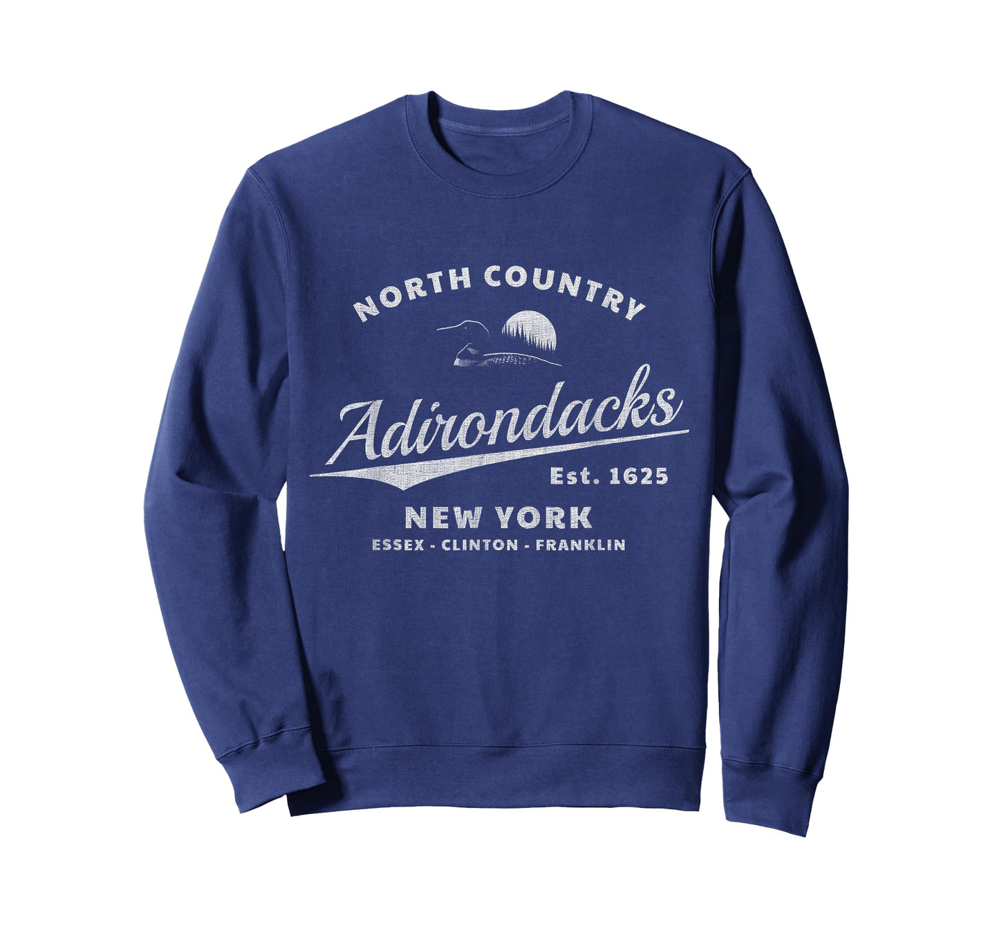 Adirondacks New York - Loon in Mountain Sunset - Throwback T-Shirt