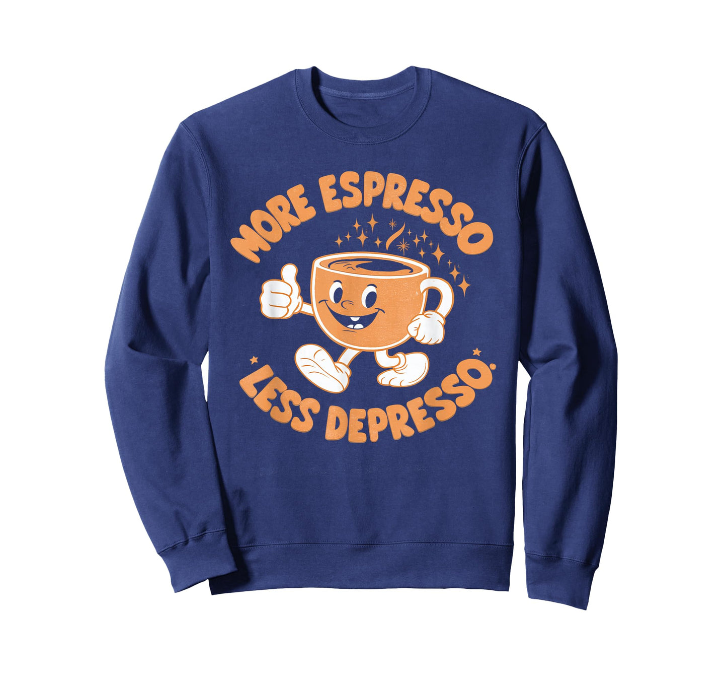 More Expresso Less Depresso Funny Vintage Coffee Adict Lover T-Shirt