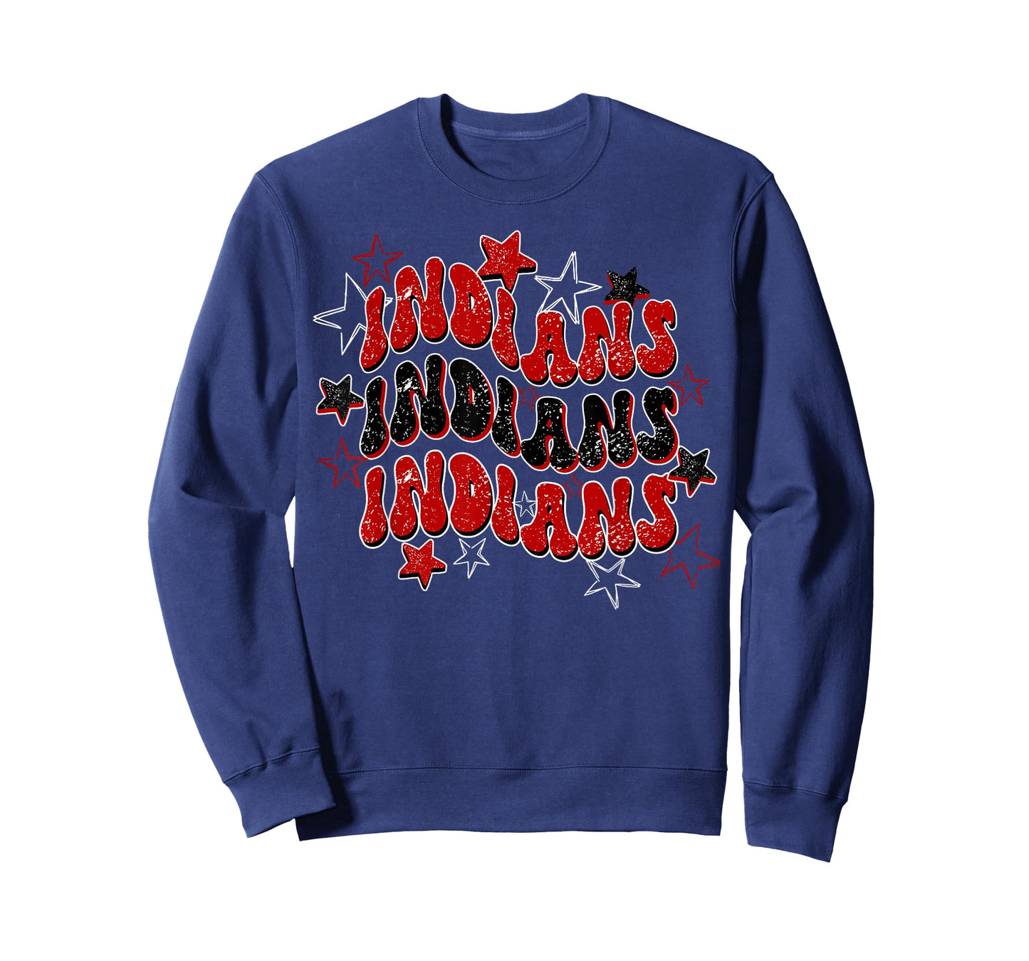 Indians School Spirit Red and Black Spirit Wear T-Shirt