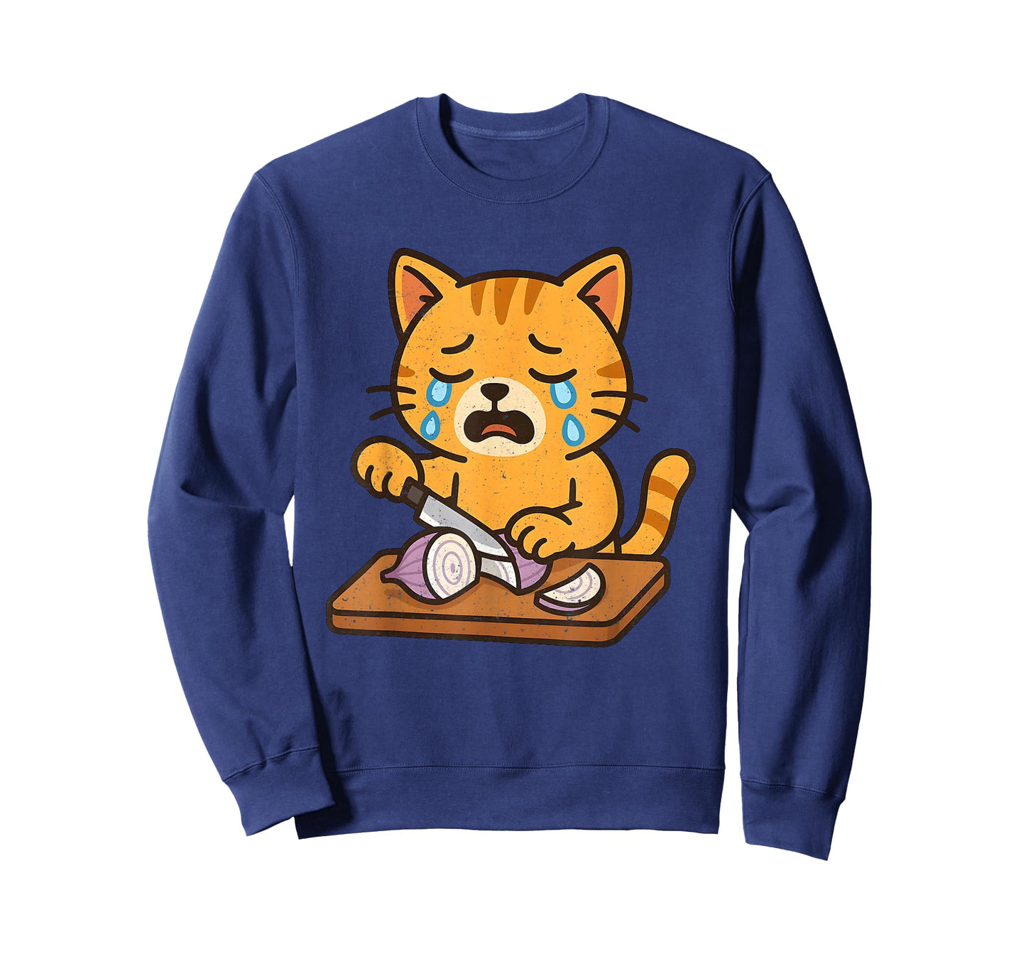 Crying Cat Cutting Onion T-Shirt