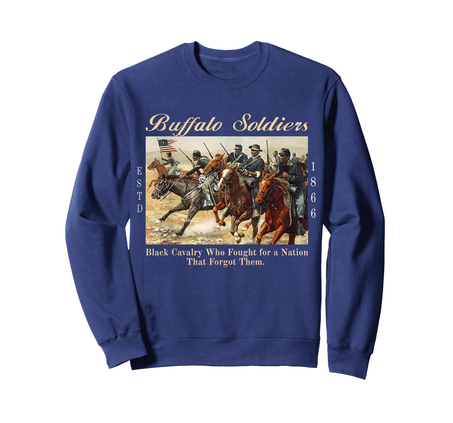 African American Black History Military USA Buffalo Soldiers T-Shirt