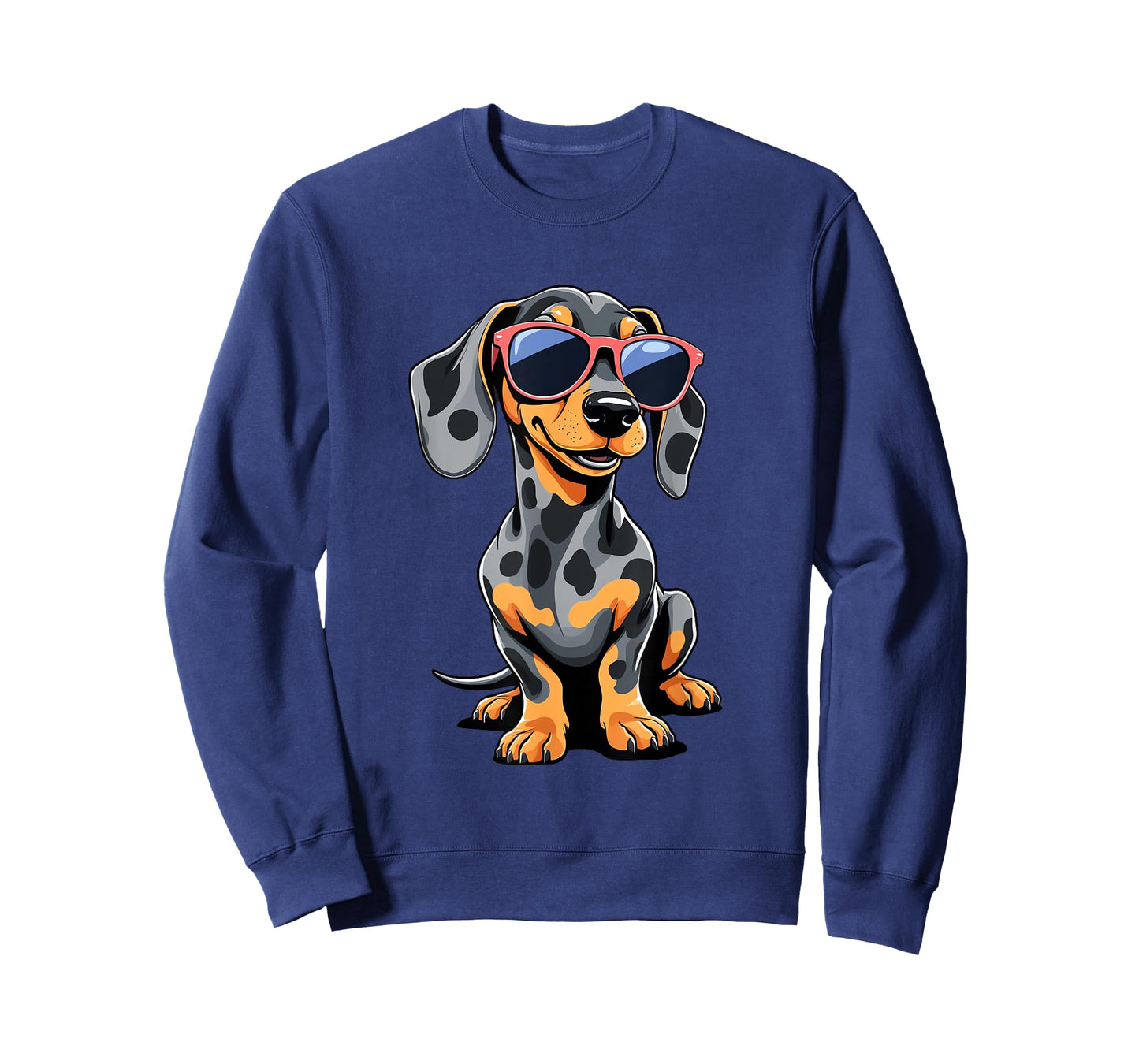 Dappled Dachshund Wearing Sunglasses Funny Dapple Dachshund T-Shirt