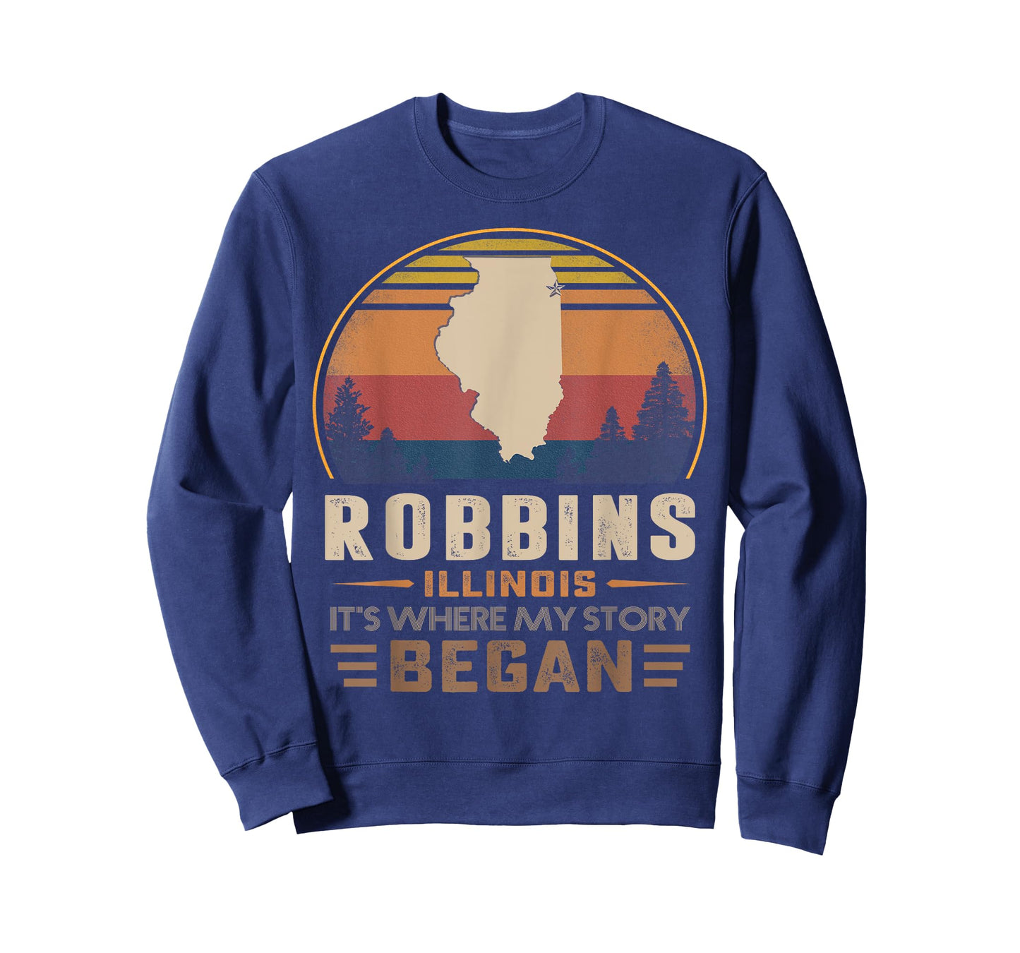 Vintage Robbins Illinois Hometown My Story Began T-Shirt