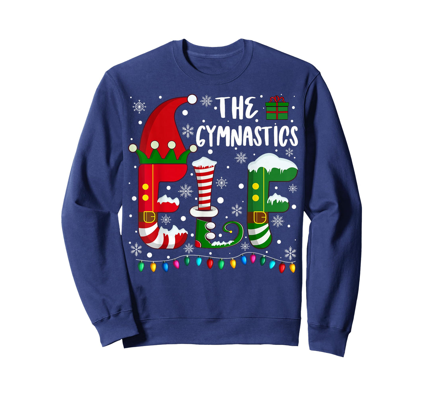 Funny Family Matching Pajamas Gymnastics ELF Christmas T-Shirt
