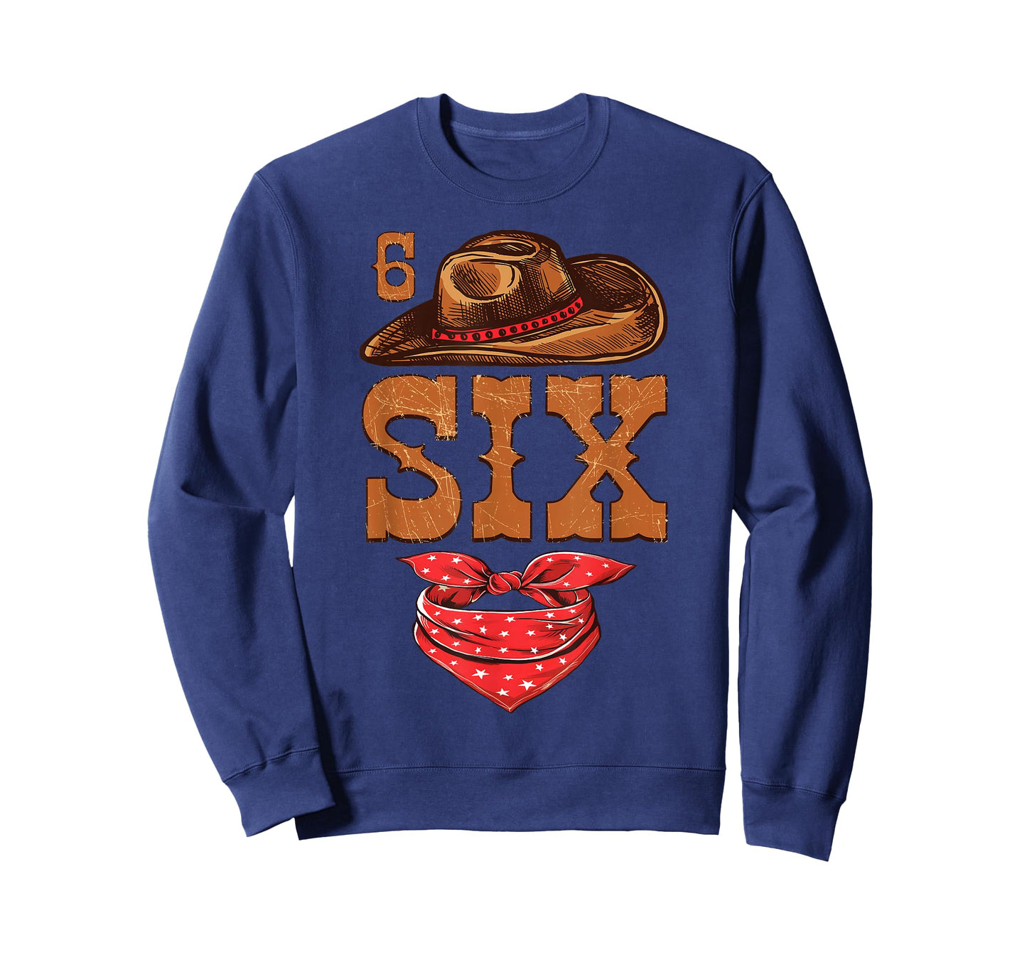 6 Years Old Boys Girls Western 6th Birthday Cowboy Cowgirl T-Shirt