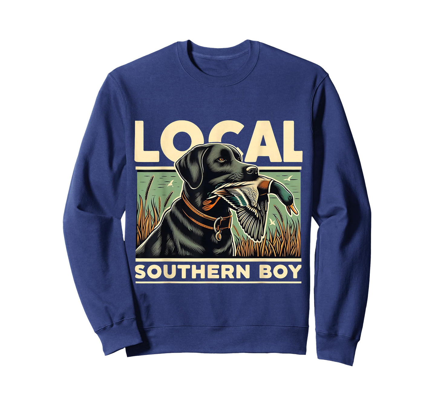 Local Southern Boy Hunting Dog Retro Country Design T-Shirt