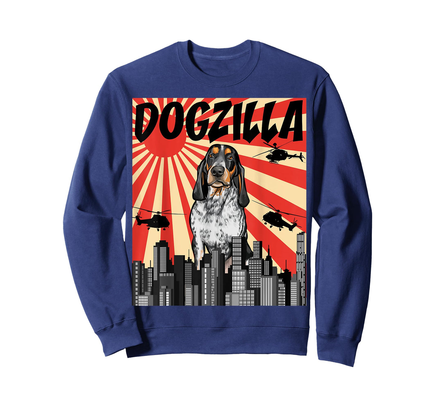 Funny Retro Japanese Dogzilla Bluetick Coonhound T-Shirt