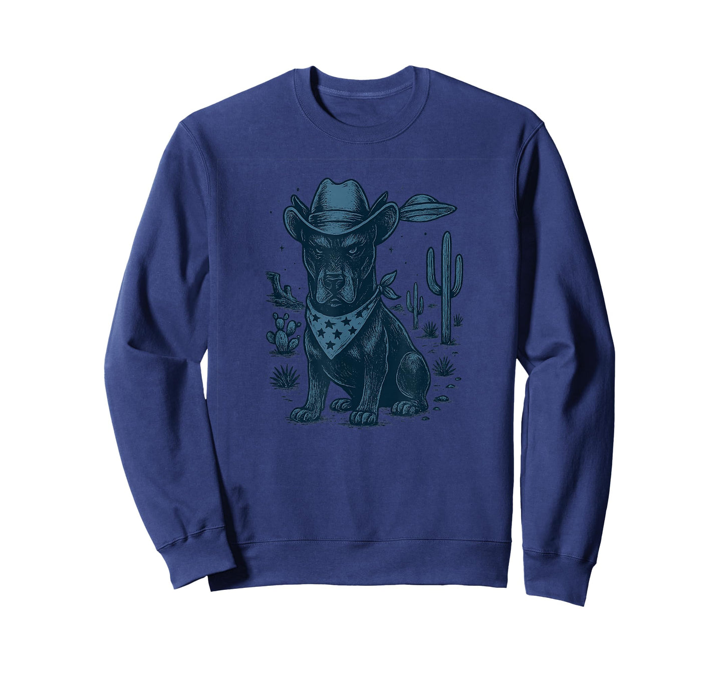Cowboy Dog Graphic Design for Pet Lovers and Country Fans T-Shirt