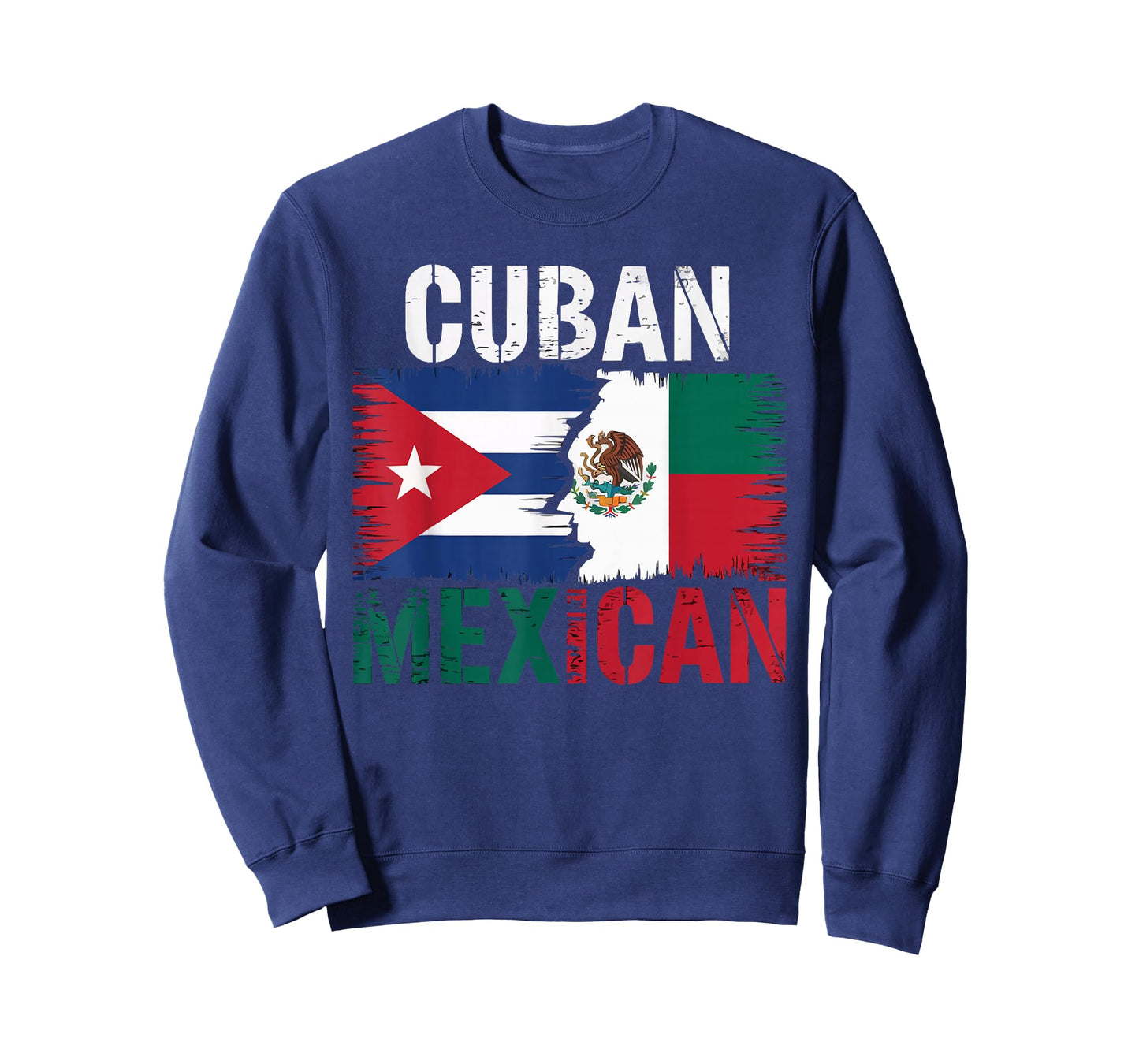 Half Cuban Half Mexican Country Mexico Flag Cuba T-Shirt
