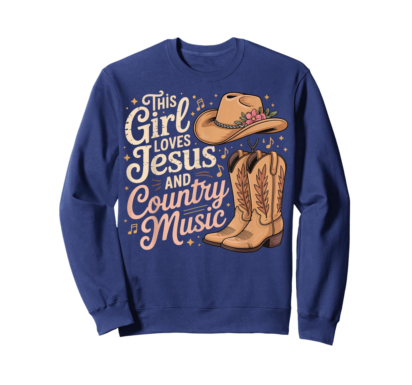 This Girl Loves Jesus And Country Music T-Shirt