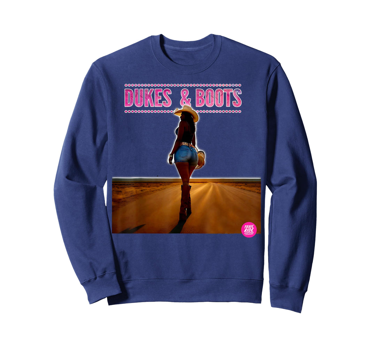 TRAIL RIDE SHOP DUKES AND BOOTS T-Shirt, Small, Black