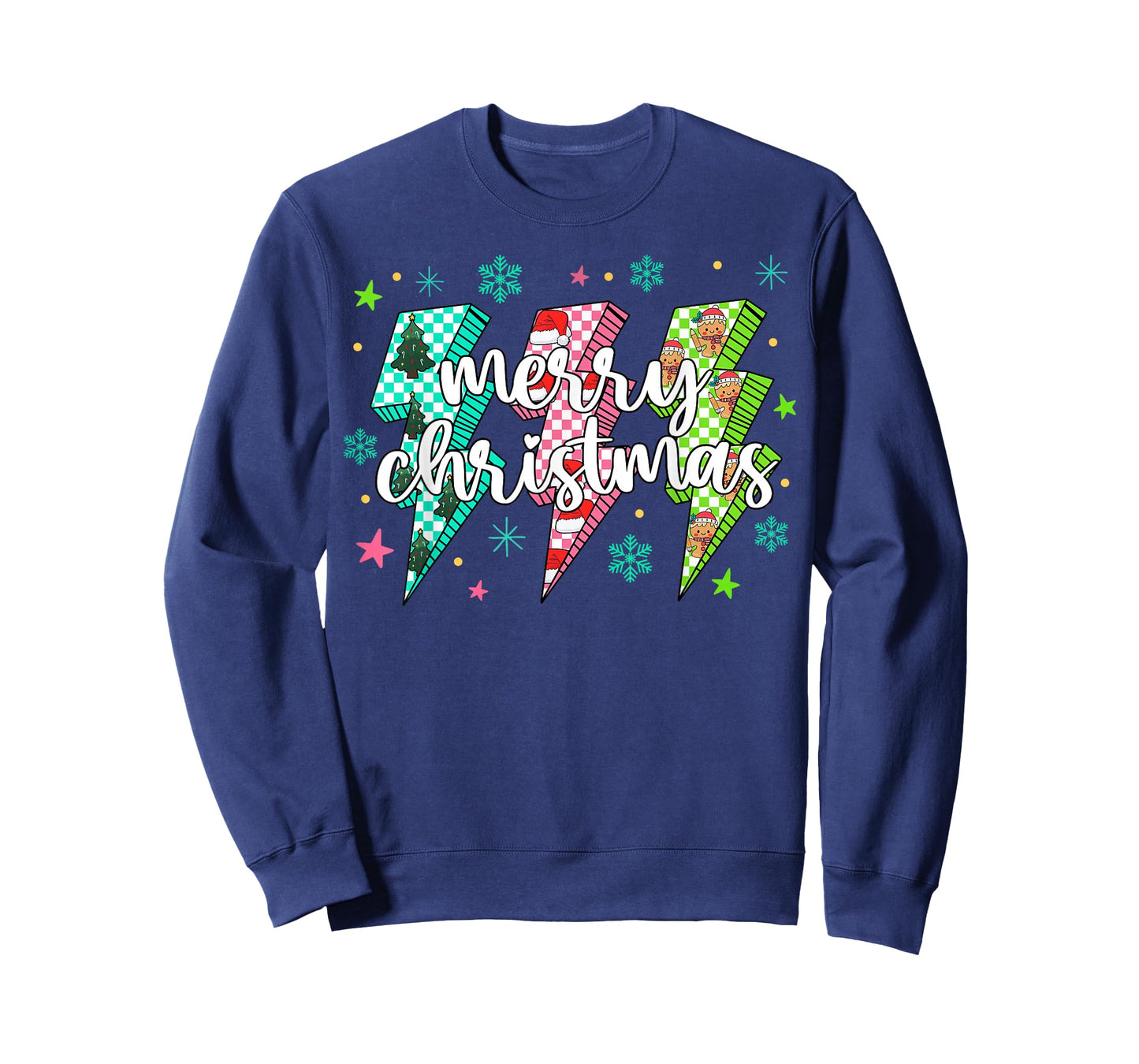 Merry Christmas Lights Red Santa Hat Xmas Family Men Women T-Shirt
