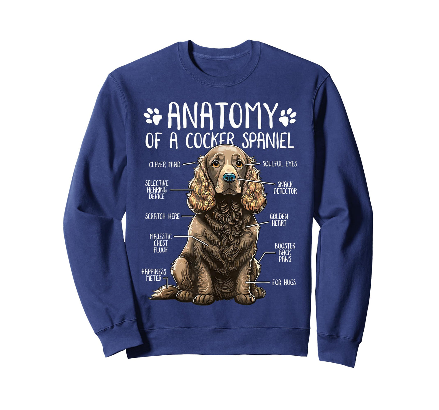 Funny Anatomy Cocker Spaniel Dog Cocker Spaniel Lover T-Shirt
