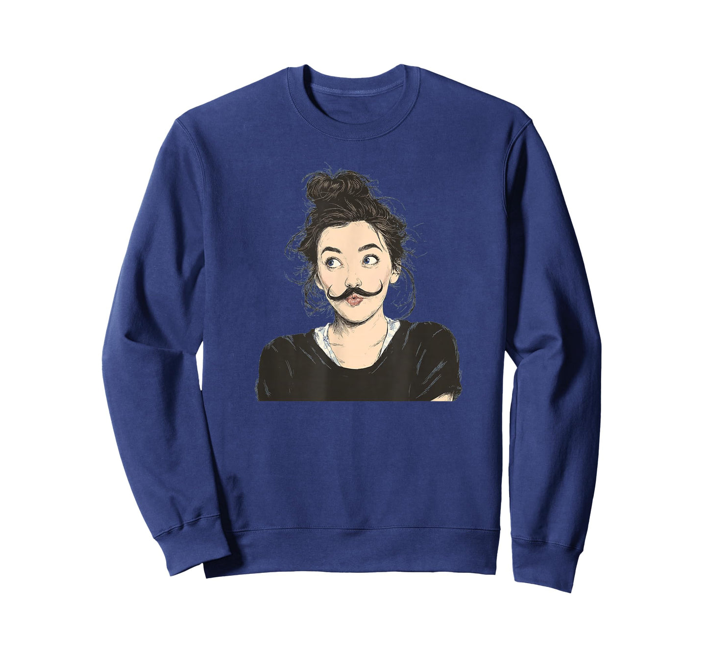 Funny Girl Look with Mustache Beard for Adults and Kids T-Shirt