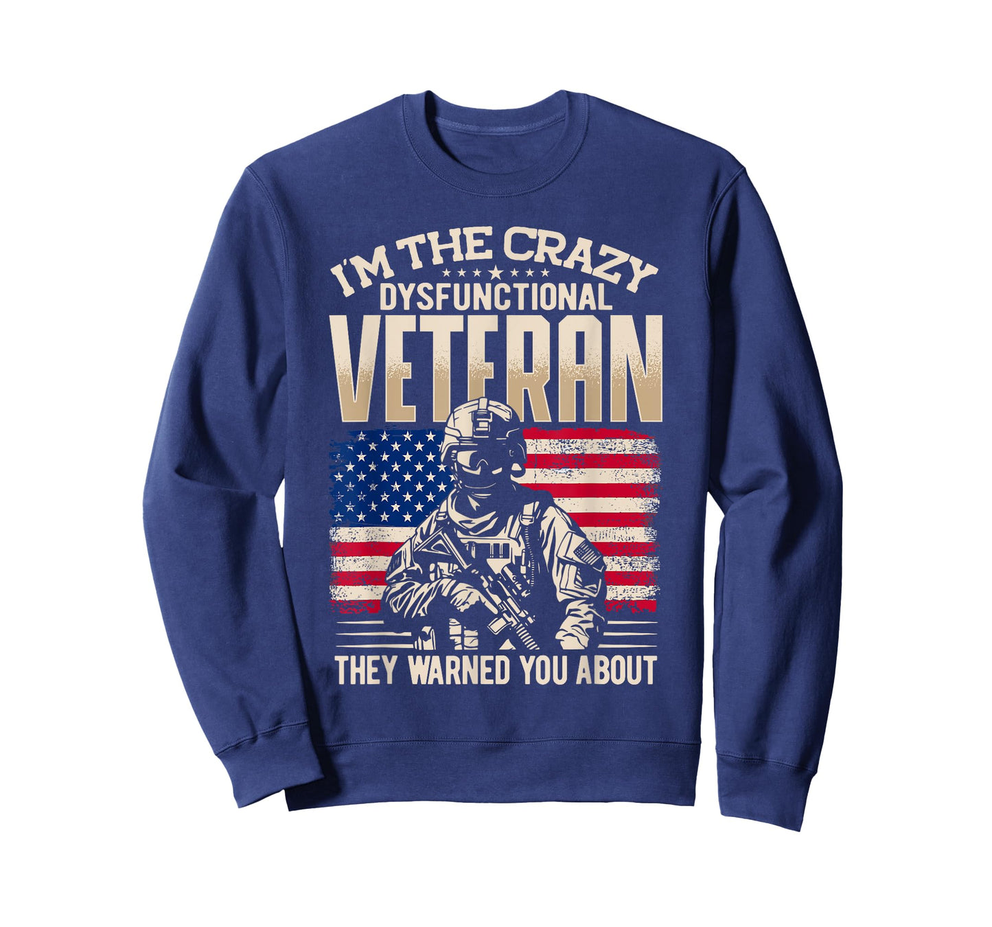 Dysfunctional Veteran, Soldier Patriotic US Flag Military T-Shirt