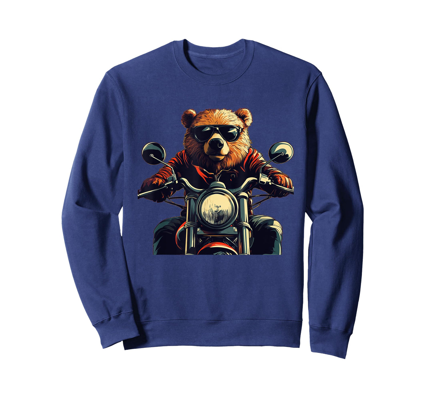 Biker Bear Costume with Cool Sunglasses and Motorcycle T-Shirt
