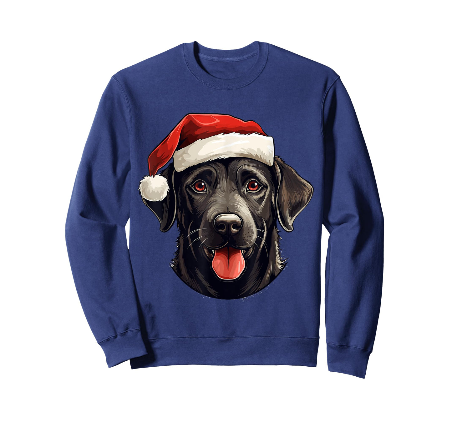 Labrador Retriever Dog Designs Unisex-Adults T-Shirt Small Black Cartoon Christmas