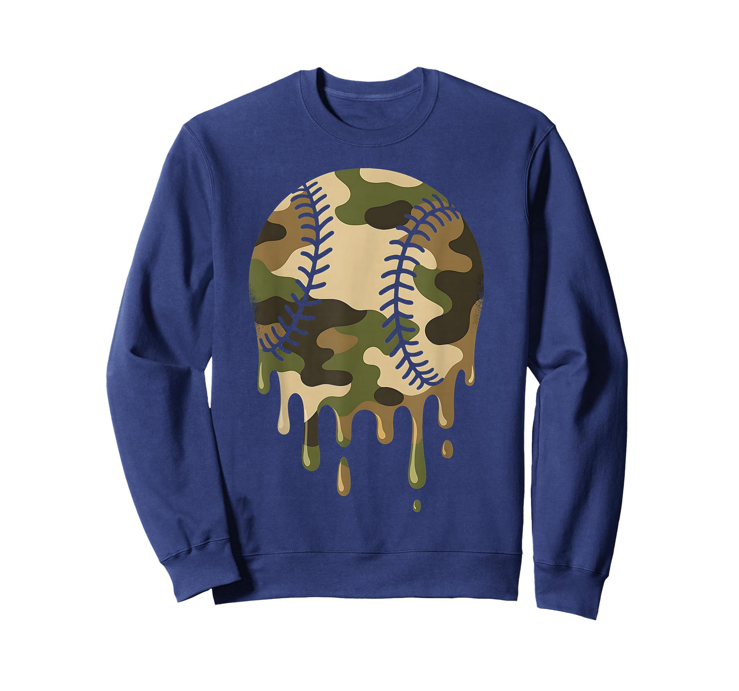 Baseball Drip Camo Boys Men Military Sports Cool Game Day T-Shirt