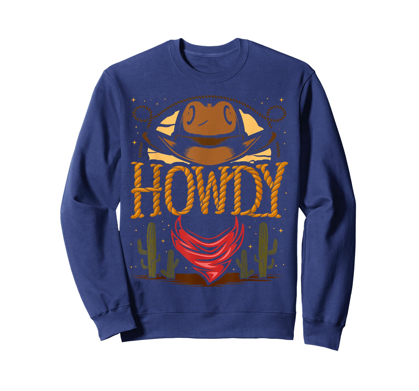 Howdy Cowboy Vintage Graphic Cactus Western Country Rodeo T-Shirt