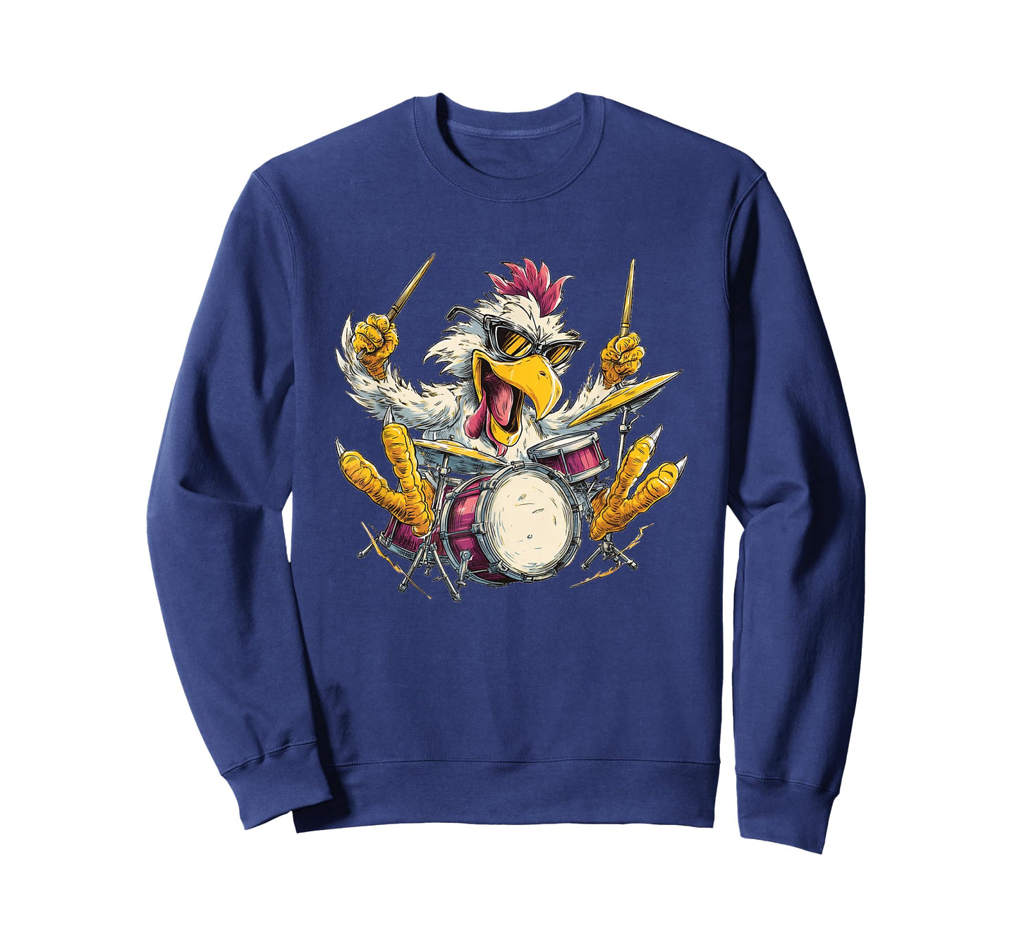 Chicken Drummer with Cool Sunglasses Loves The Rhythm T-Shirt