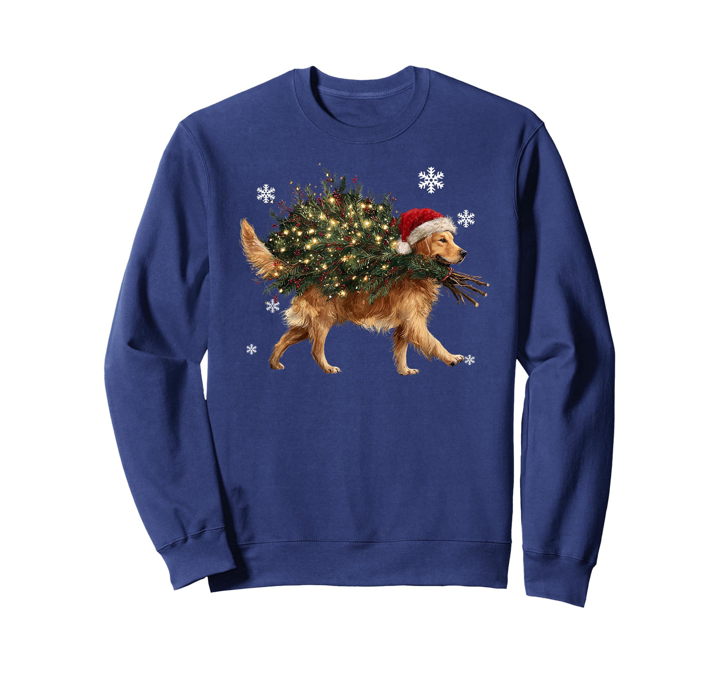 Funny Golden Retriever Dog Christmas Tree Pet Lover Xmas T-Shirt