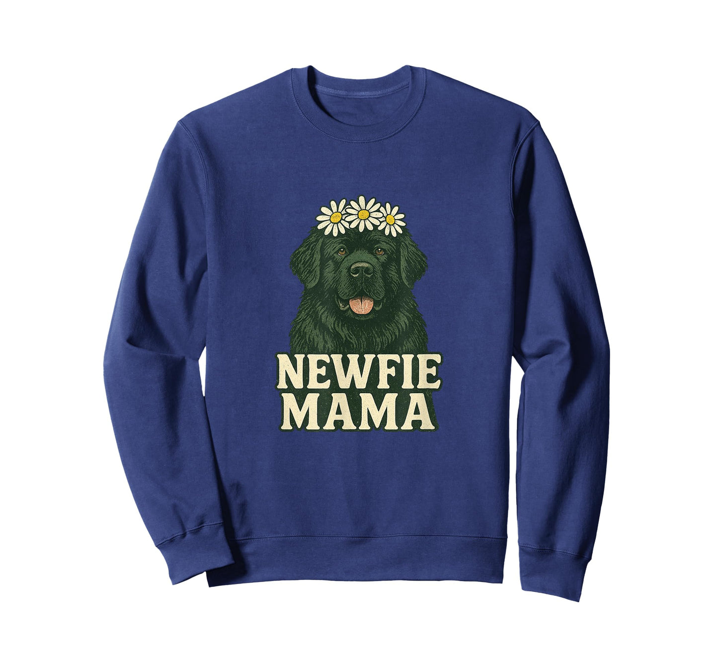 Newfie Mama Newfoundland Dog Lover Winter Snow Big Fluffy T-Shirt