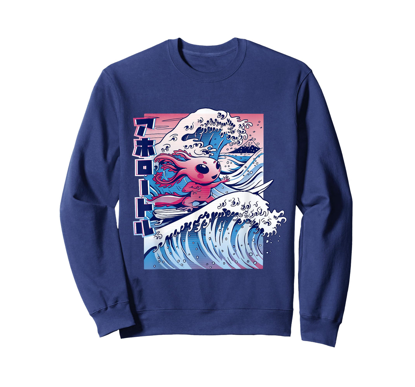Axolotl Kanagawa Great Wave Japan T-Shirt