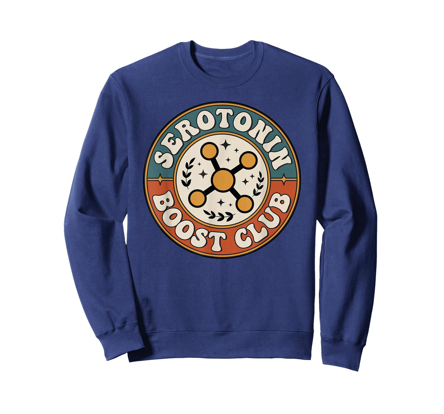 Serotonin Boost Club Funny Retro Badge Good Energy T-Shirt