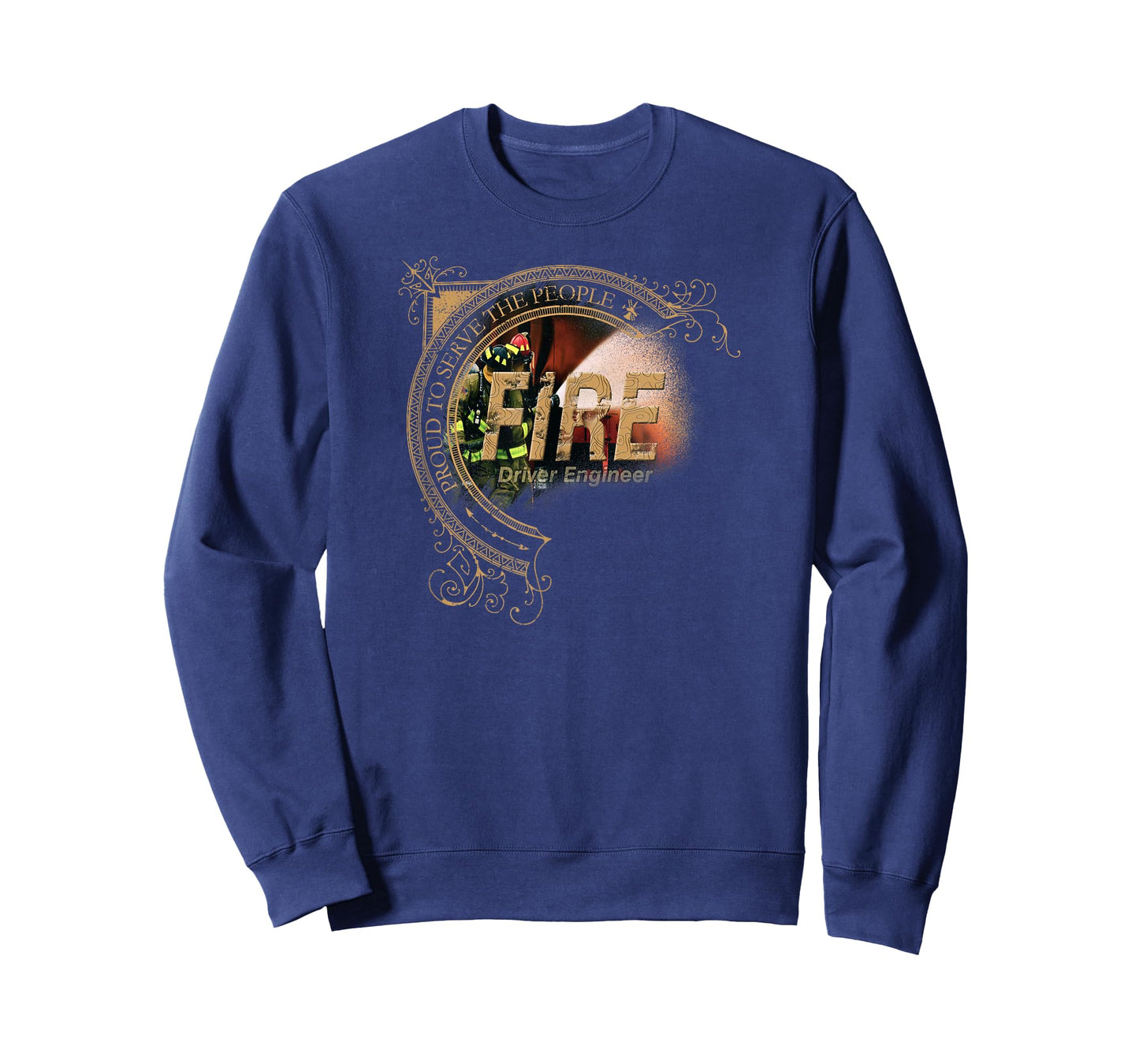 Firefighter Driver Engineer TShirt - Distressed Design
