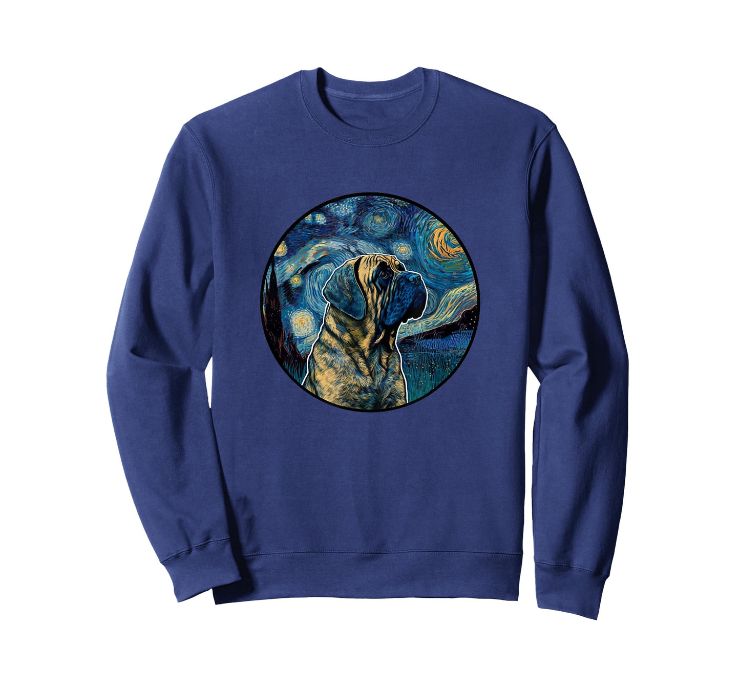 English Mastiff Starry Night Painting Dog Mom Dad T-Shirt