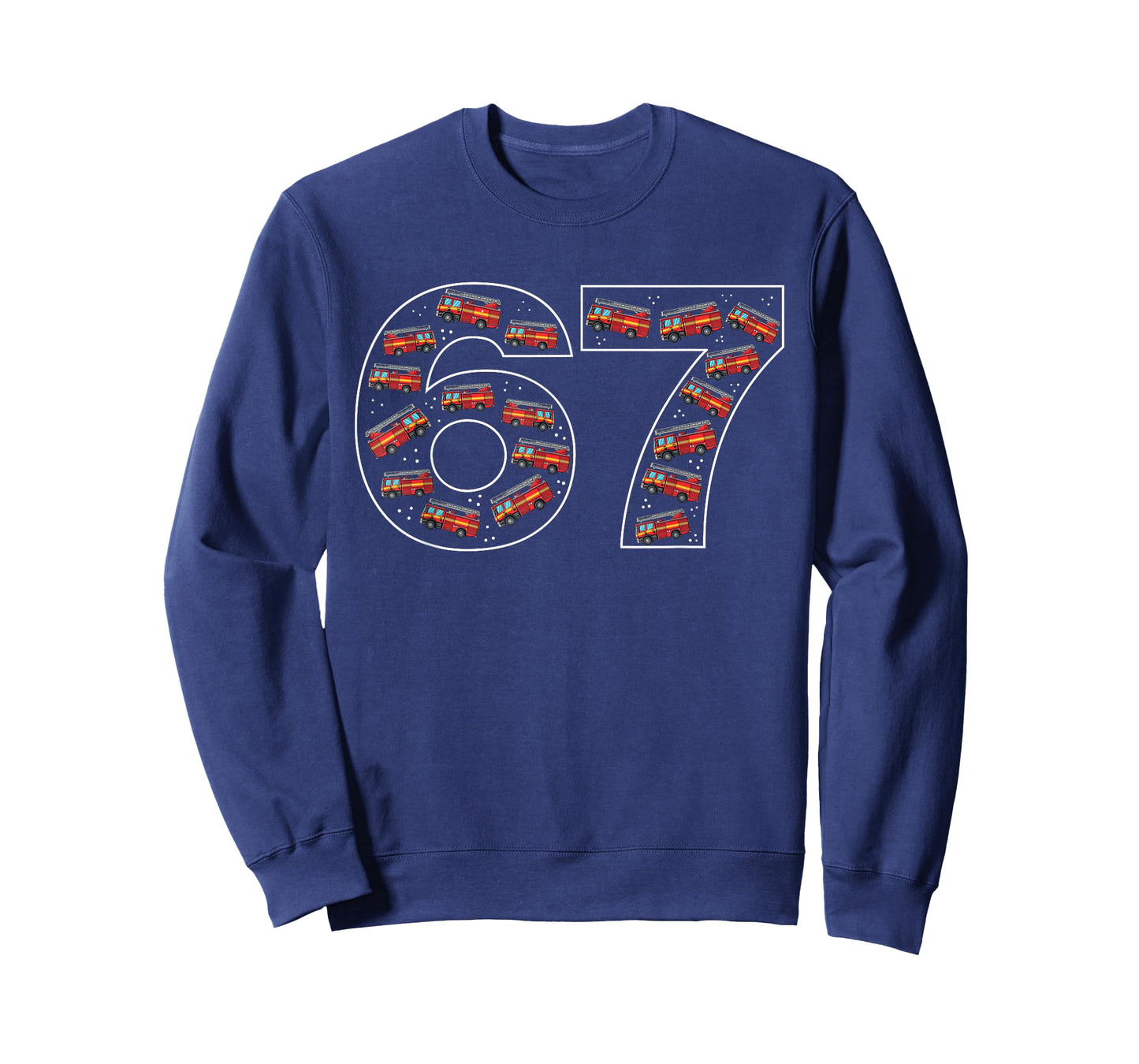 67 Six Seven Firetruck Firefighter Fire Engine Boys T-Shirt