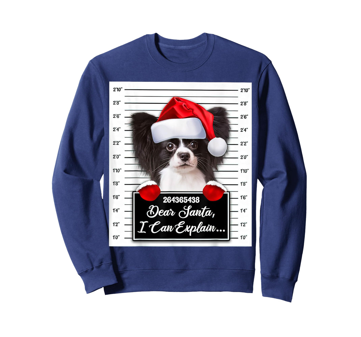 Dear Santa I Can Explain Funny Christmas Papillon Xmas T-Shirt