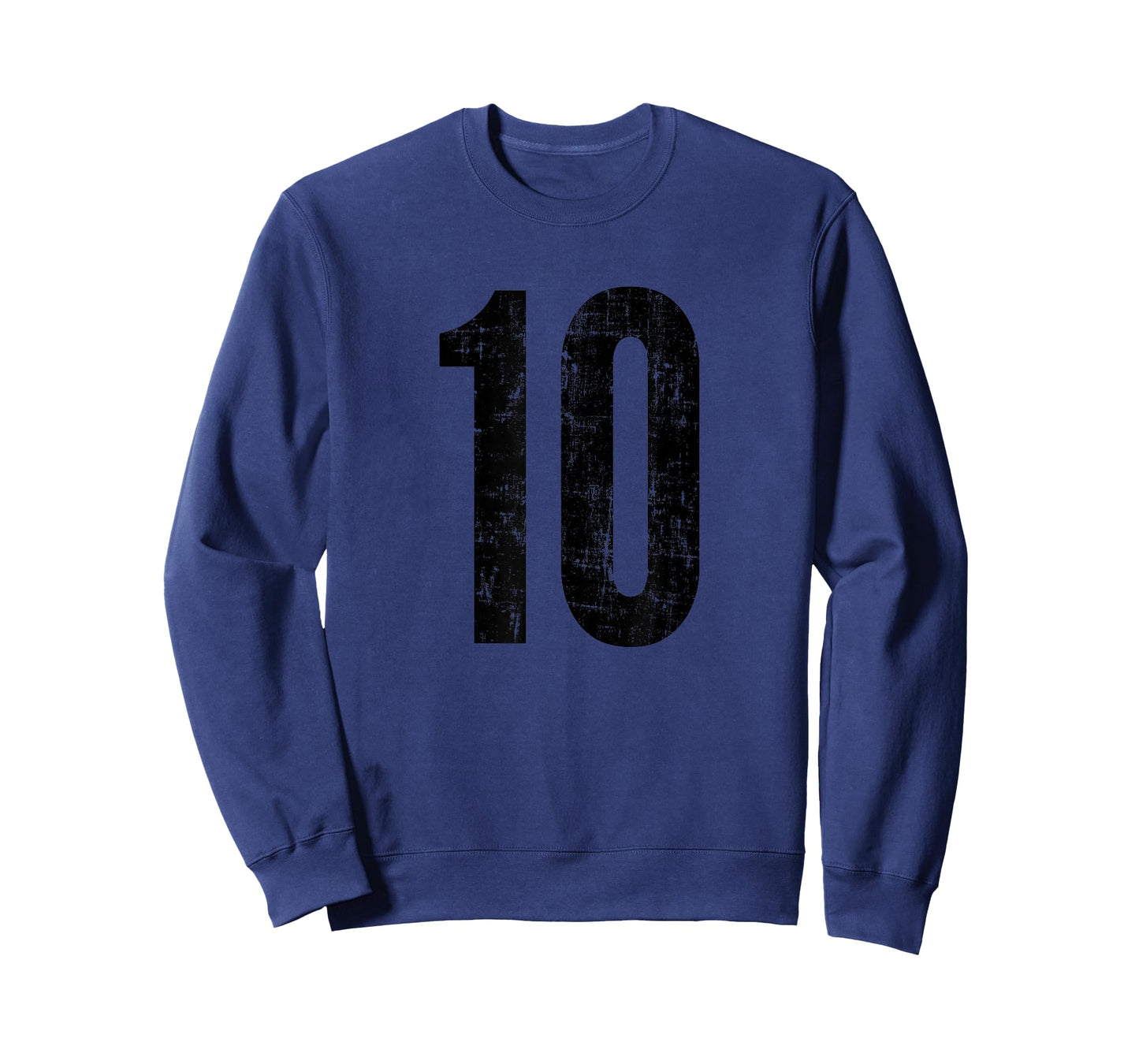 Number 10 Distressed Vintage Sport Team Practice Training T-Shirt