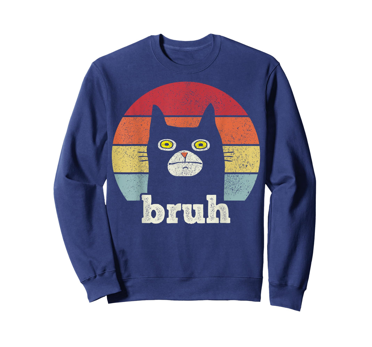Funny Bruh Cat Meme Retro Style T-Shirt